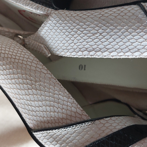 Irregular Choice by Office butterfly faux snakeskin peeptoe heels Size 10 - Picture 11 of 11